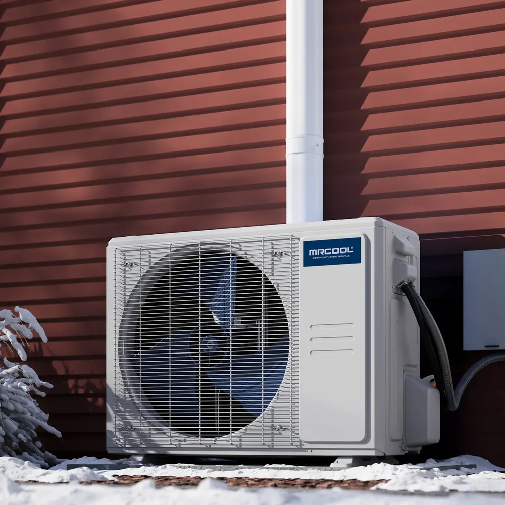 Pre-charged quick connect refrigerant line set connecting a mini split condenser