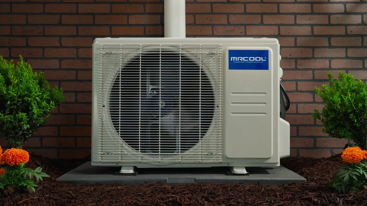 DIY ductless mini split outdoor condenser unit